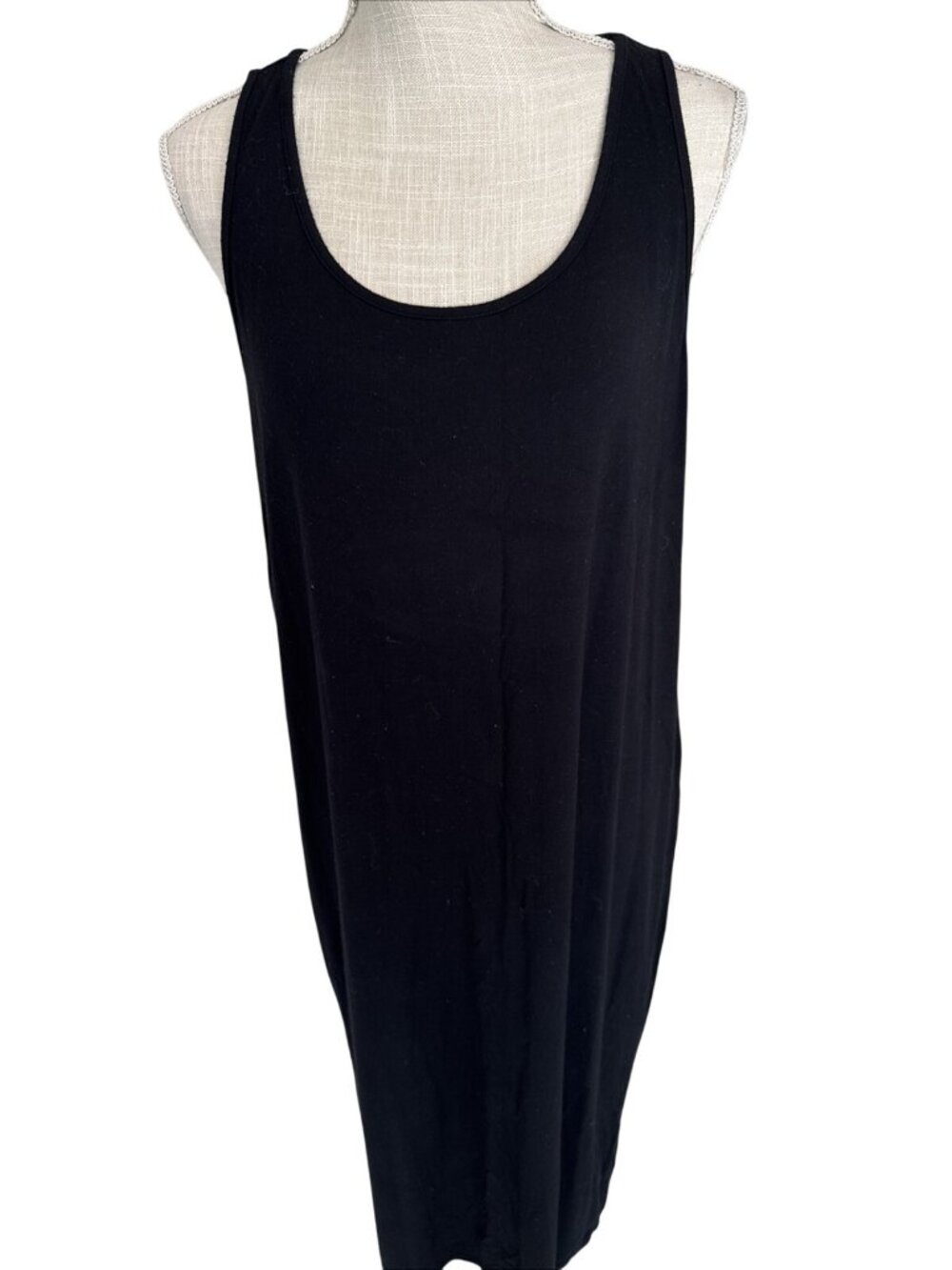 Philosophy Black Sleeveless Tank Long Loose Jersey Dress XL